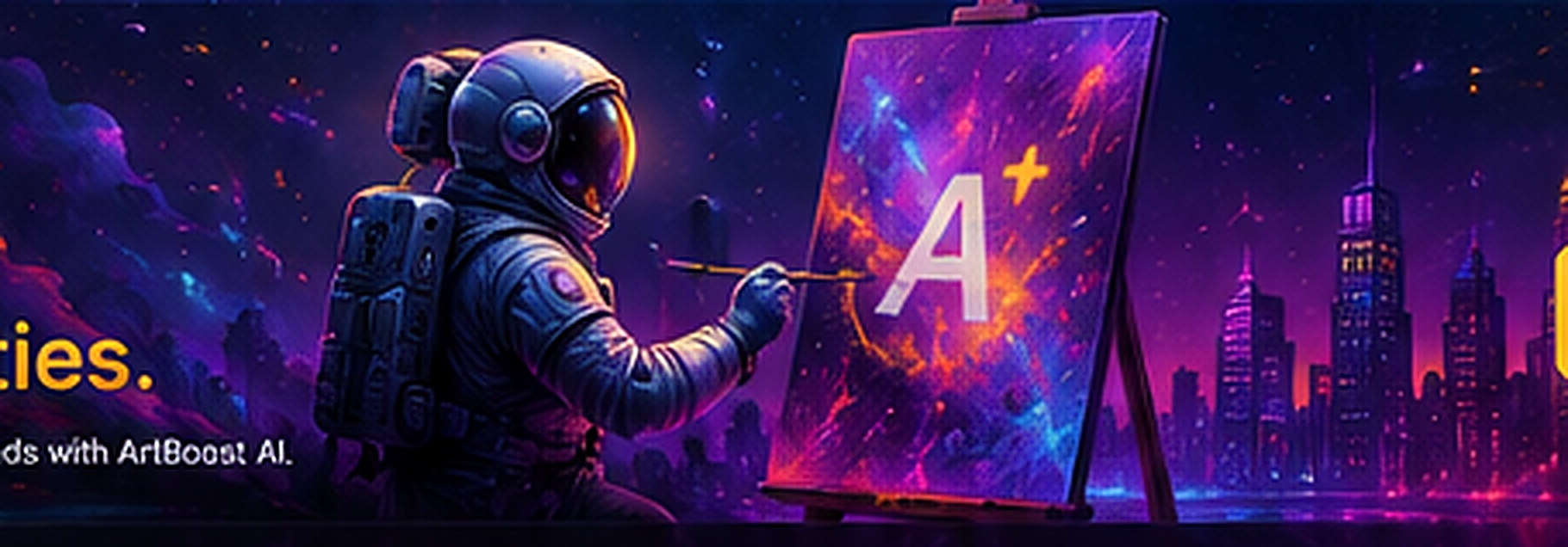 Astronaut painting ArtBoost artwork
