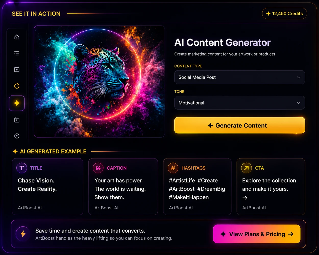 ArtBoost AI Content Generator